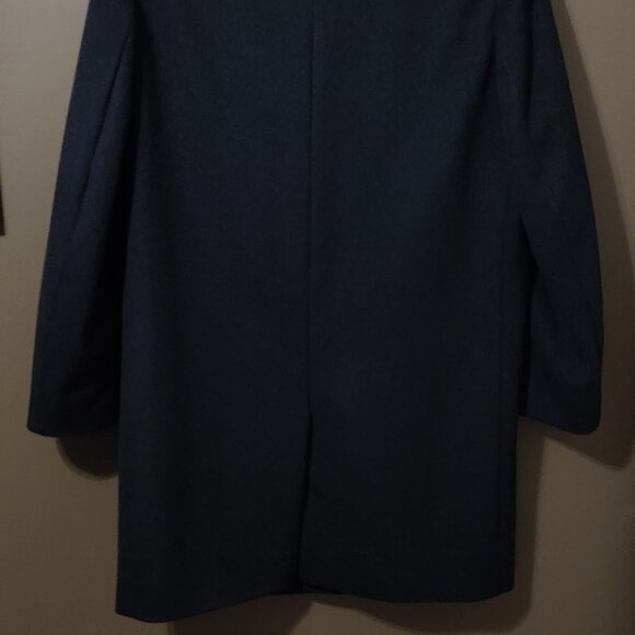 Jos. A. Bank Executive Collection Black 100% Wool Men's Top Coat SIZE 46L - Picture 5 of 11
